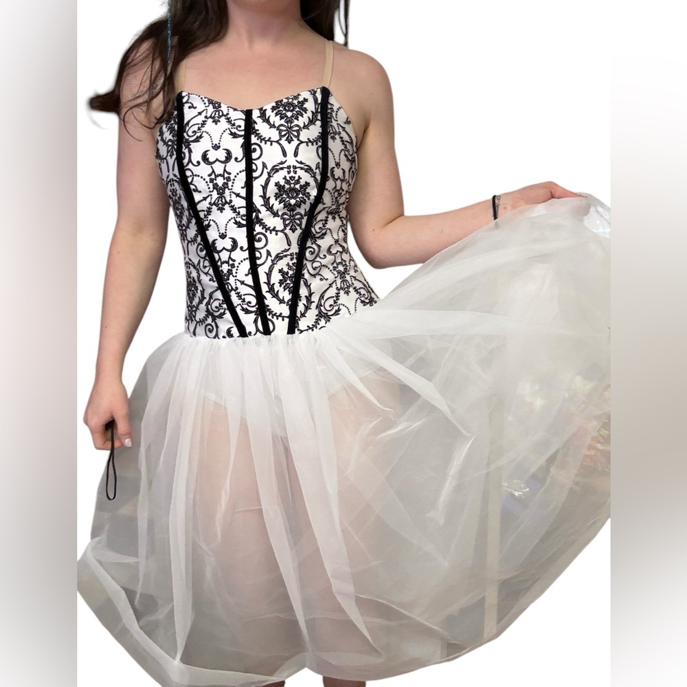 Curtain Call Costumes Dance Black and White Tulle Degas Tutu Dress Adult Medium